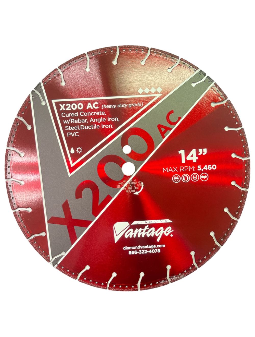 Diamond Vantage 1418BEDUX2AC2 14" X200AC Heavy Duty Blade
