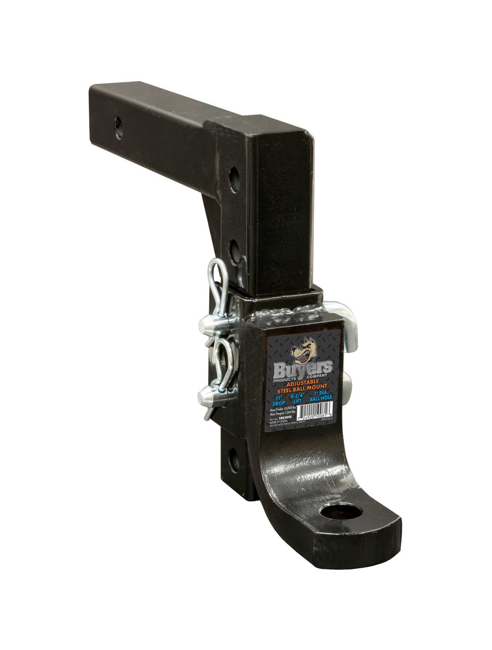 Buyers 1803095 Adjustable Ball Mount (1" Shank, 10,000 lb Capacity, 11