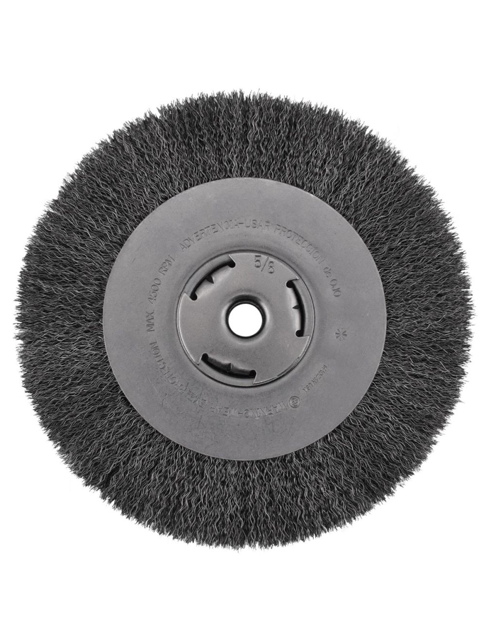 Weiler 36006 8" x 0.014" x 5/8" Carbon Steel Crimped Bench Grinder Wire