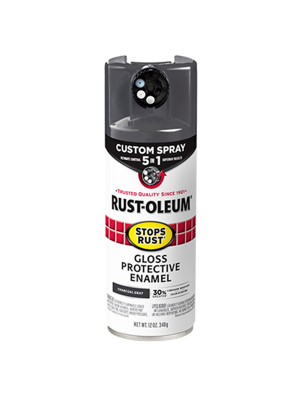RustOleum 376888 12 oz. Protective Enamel Gloss Charcoal Gray Spray