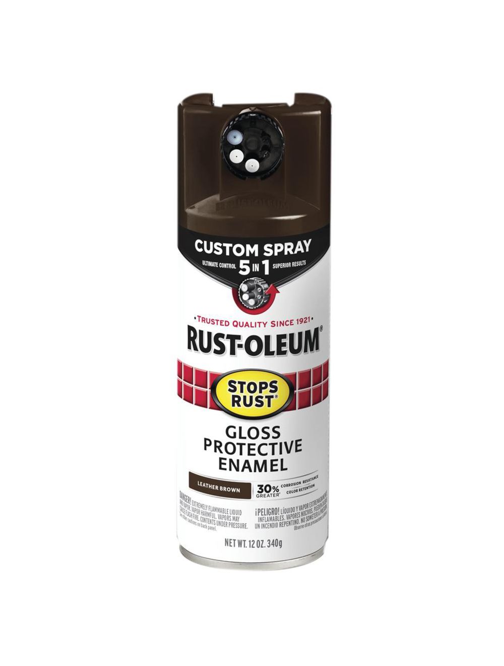 Rust-Oleum 376892 12 oz. Protective Enamel Gloss Leather Brown