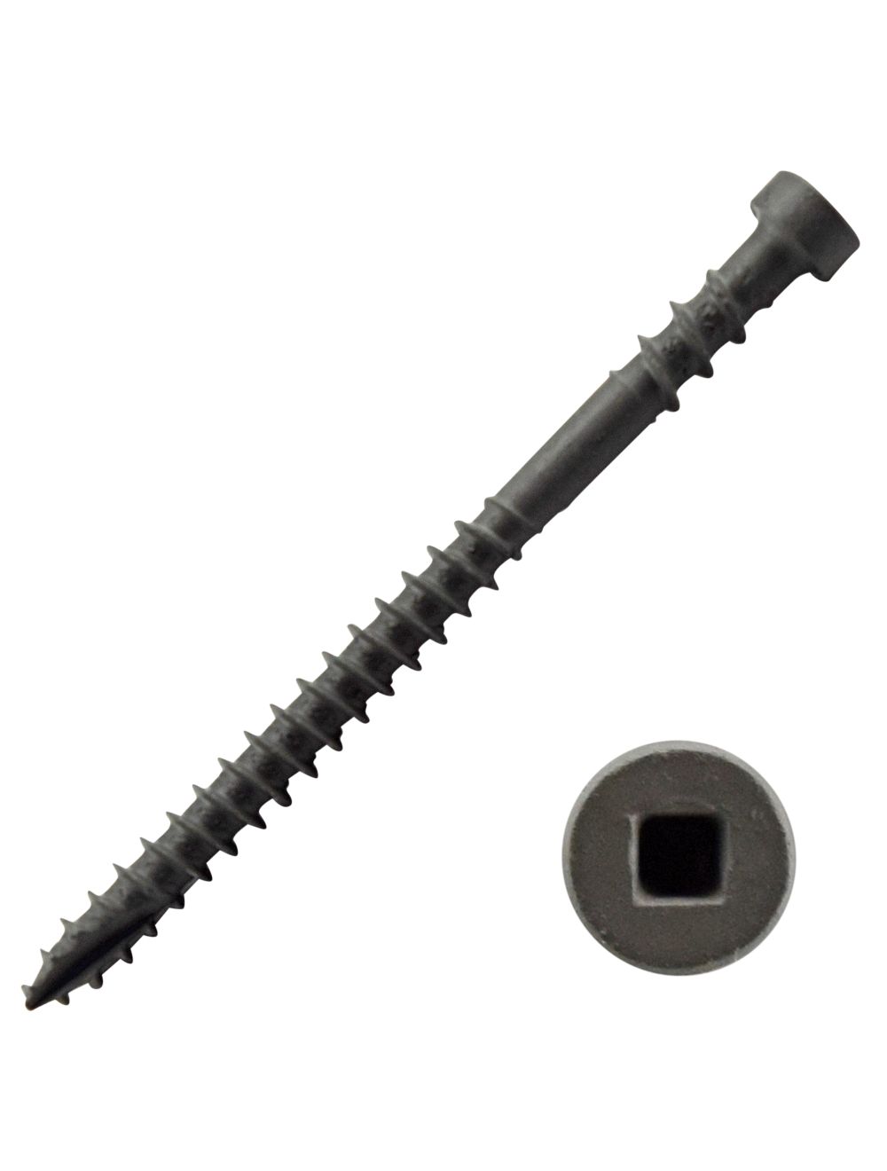 10 x 25/8" Square Drive Composite Deck Screw Gray 1,000 pc box