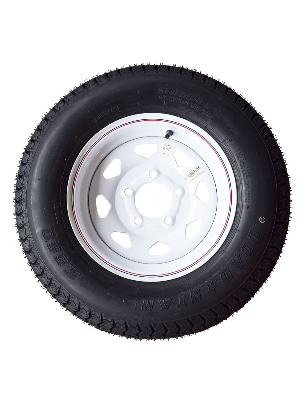 13" ST175/80 D13 5Lug Bias Ply Trailer Tire