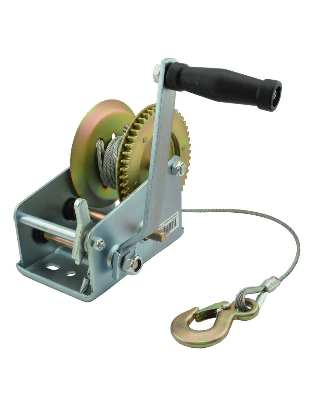 Two Speed 2,500 lb Hand Winch with 20' Steel Rope