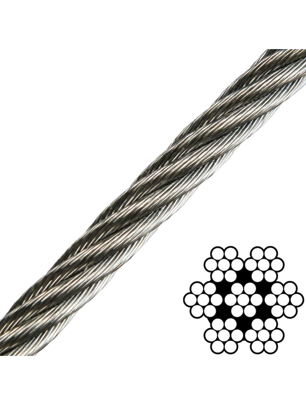 1/16" x 500' 7x7 Stainless Steel Aircraft Cable
