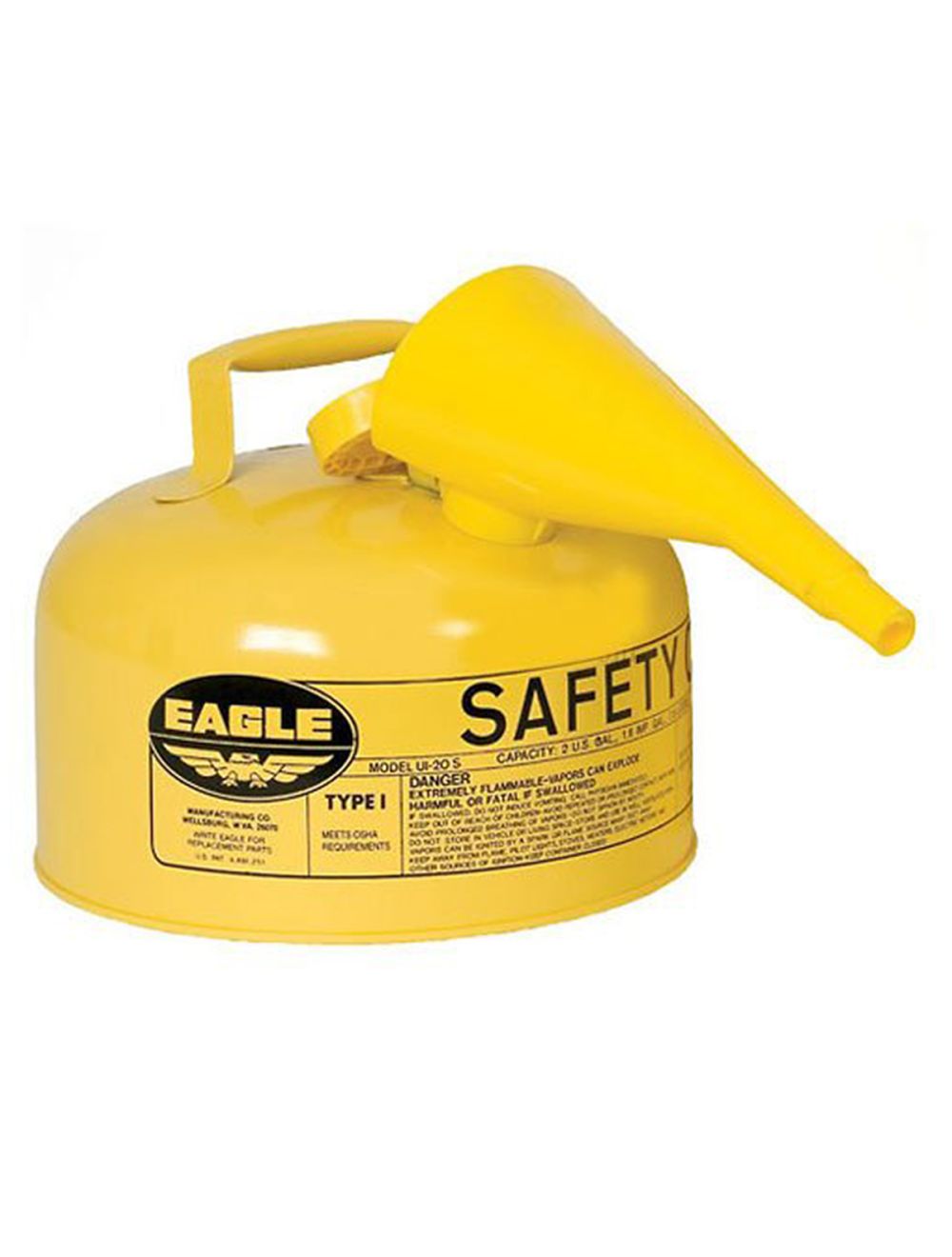Eagle UI20FSY Type I Metal Safety Diesel Can (2 Gallon)