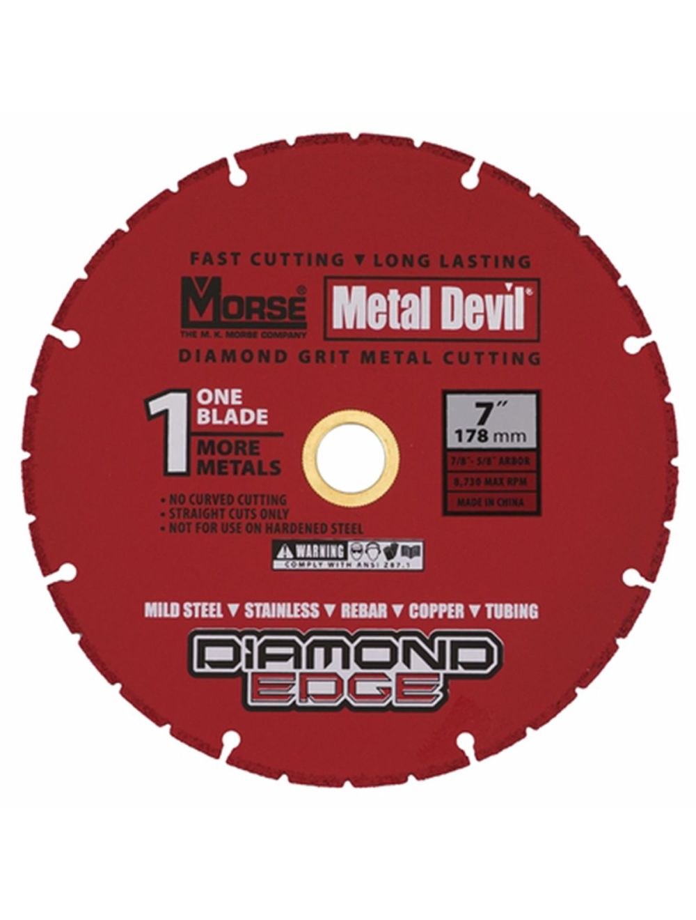 M.K. Morse 102025 7 x 0.060 x 5 8 Arbor Carbide Tip Metal Devil Diamond Edge Circular Saw Blade