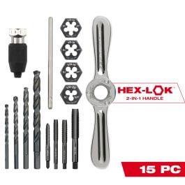 Milwaukee 49-22-5602 SAE Tap & Die Set With Hex-Lok 2-In-1